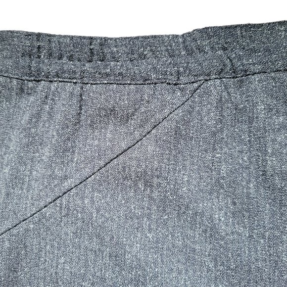 Hiroko Steel-Blue Midi Skirt 6-Panel Flare Angled Waist&Hip Cuts Size 16 - Picture 5 of 10